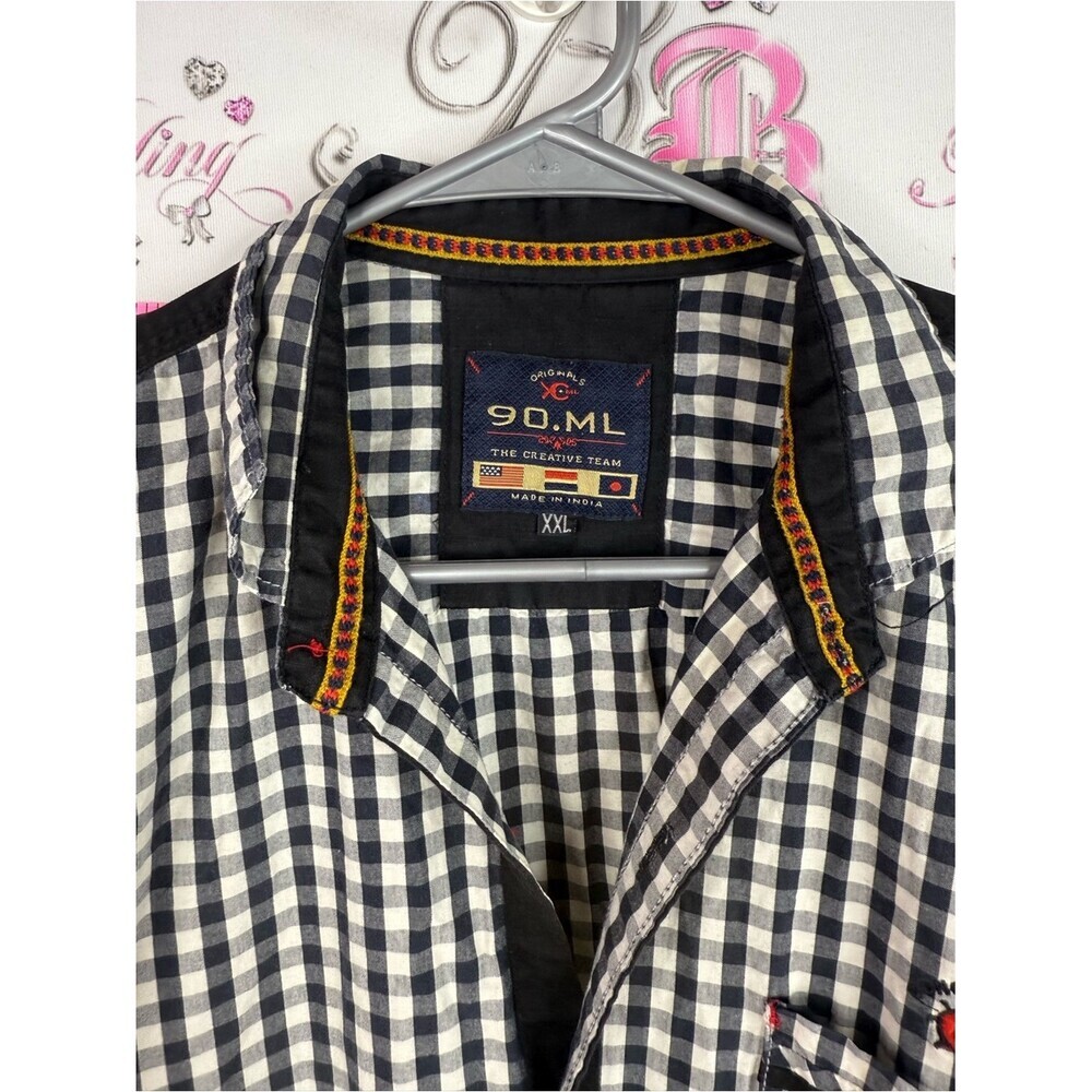 Shirt Black & White Gingham Button-Down Shirt - Picture 8 of 11